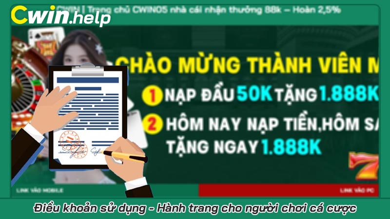 Điều khoản sử dụng - Hành trang cho người chơi cá cược Điều khoản sử dụng - Hành trang cho người chơi cá cược