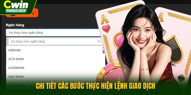 Chi tiết các bước thực hiện lệnh giao dịch